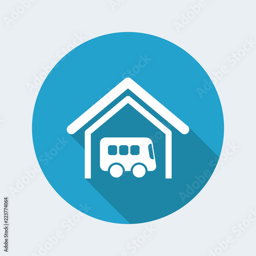 Vector illustration of single isolated bus icon