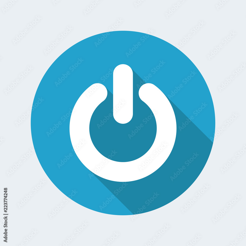 Vector illustration of single isolated power icon Vector illustration of single isolated power icon