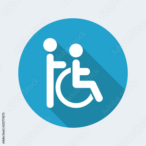 Vector illustration of handicap assistance icon