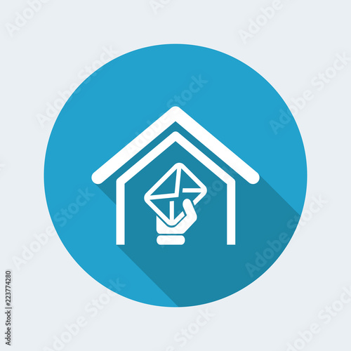 Vector illustration of single isolated mail icon
