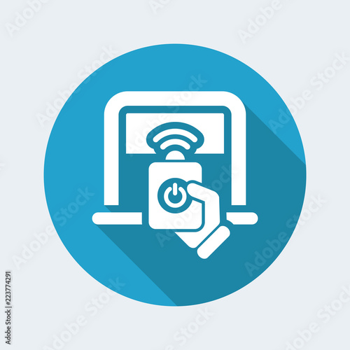 Vector illustration of single isolated garage icon
