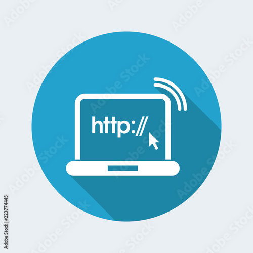 Vector illustration of single isolated http icon