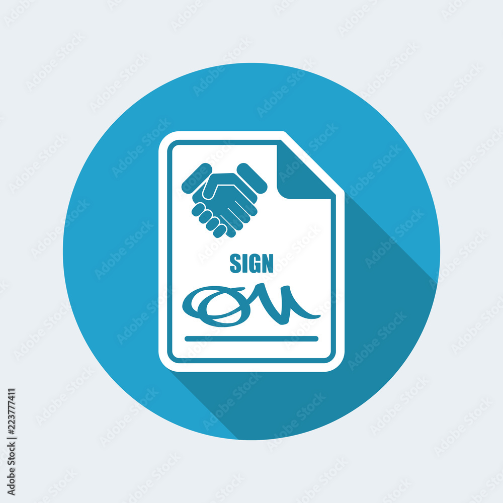 Sign on agreement document Sign on agreement document