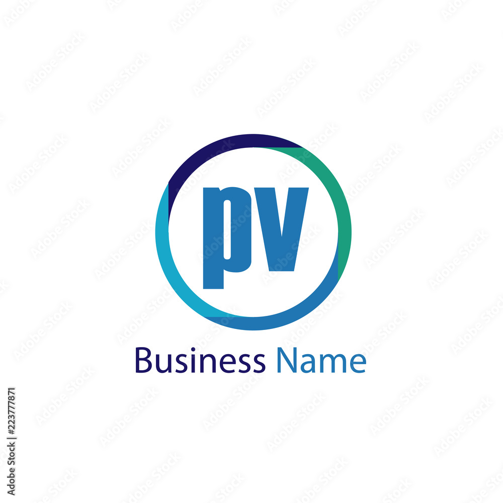Initial Letter PV Logo Template Design Initial Letter PV Logo Template Design