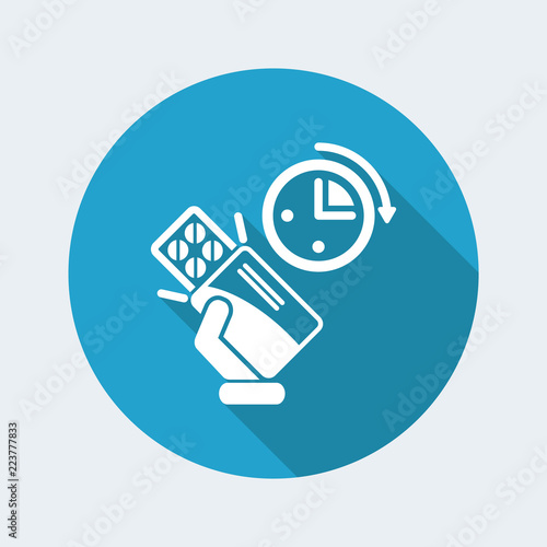Medicine time prescription - Vector icon