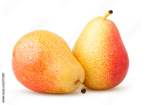 pear, isolated on white background, clipping path, full depth of field photo