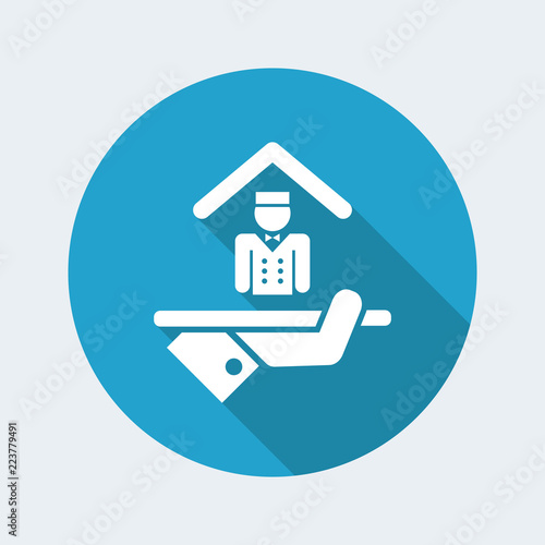 Hotel icon. Porter service.