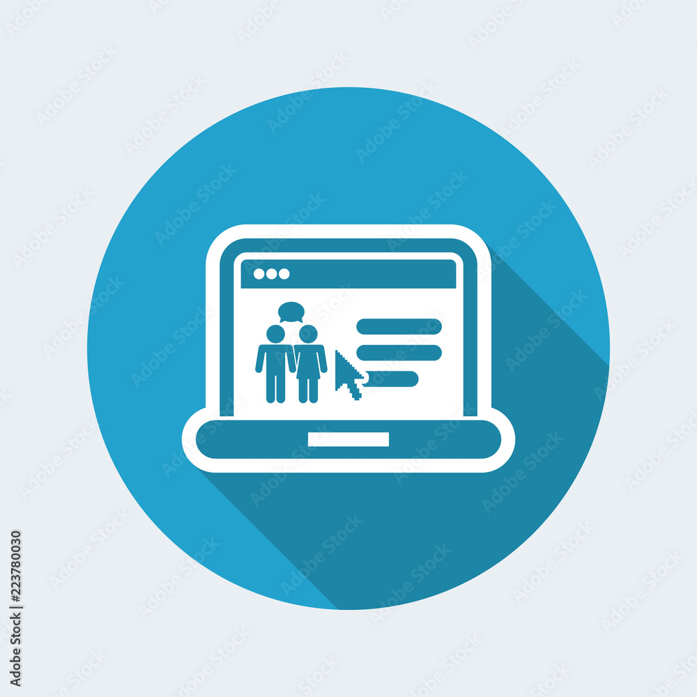 Chat social web icon