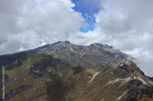 View from ruca pichincha over quito, ecuador