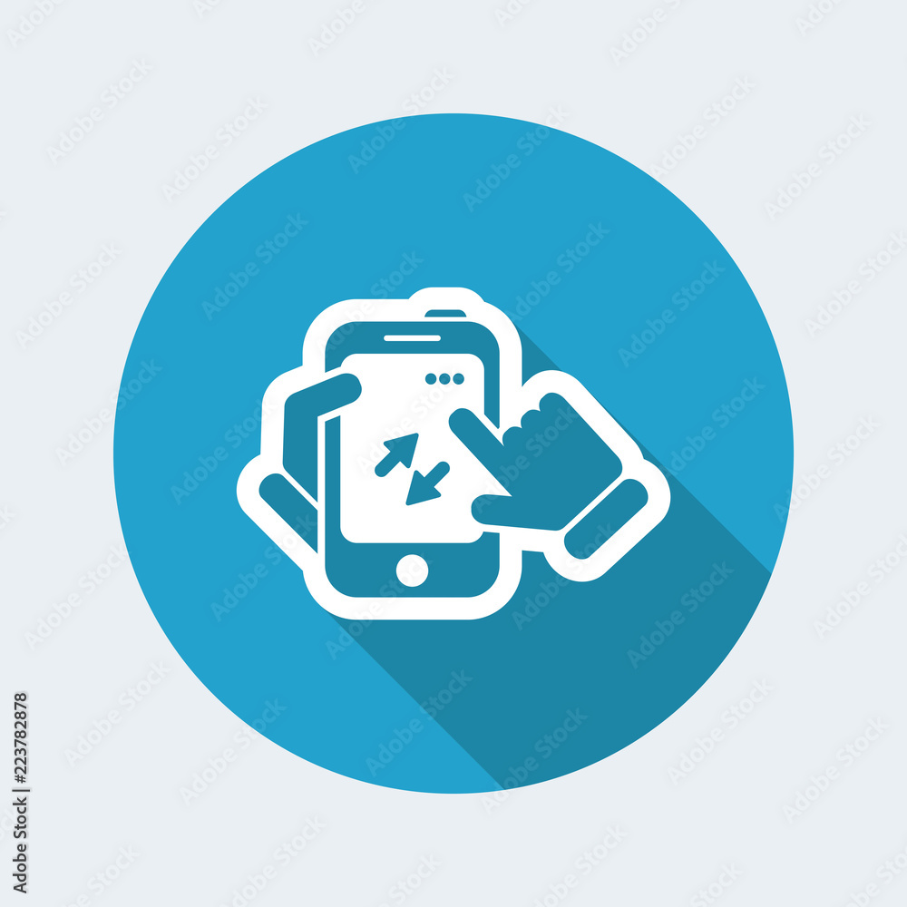 Smartphone icon. File transfer. Smartphone icon. File transfer.