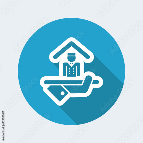 Hotel icon. Porter service.