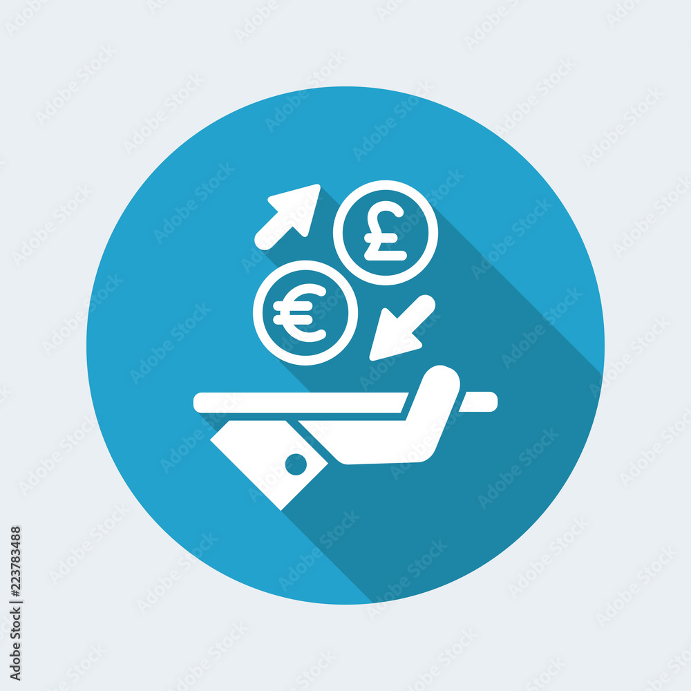 Euro/Sterling - Foreign currency exchange icon Euro/Sterling - Foreign currency exchange icon