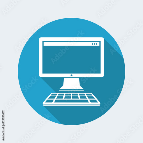 Computer desktop flat icon