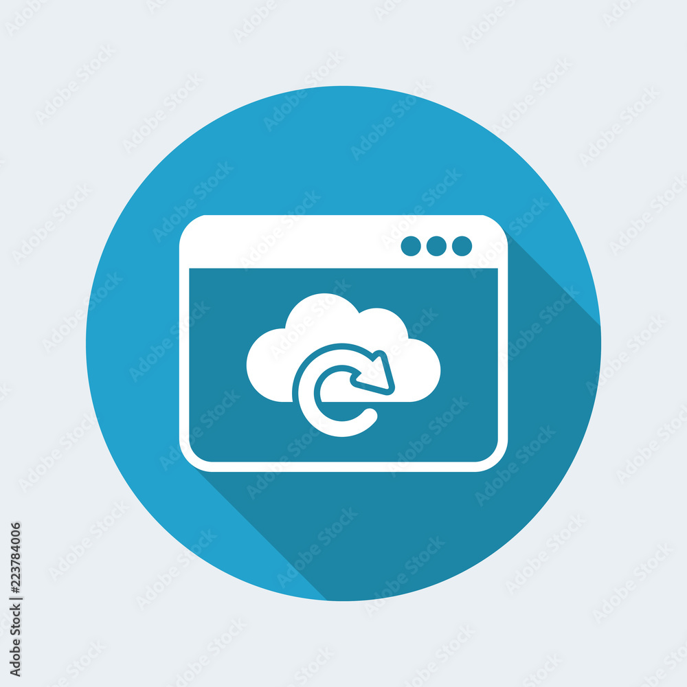 Cloud window - Flat minimal icon Cloud window - Flat minimal icon
