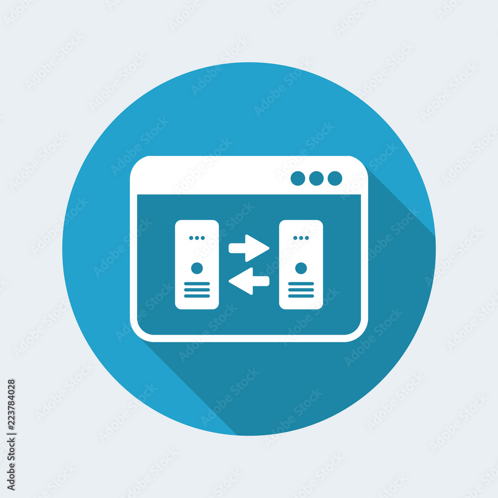 Data exchange - Vector flat minimal icon Data exchange - Vector flat minimal icon