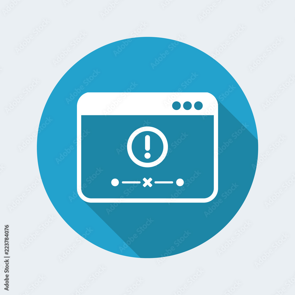 Error network window - Vector flat minimal icon Error network window - Vector flat minimal icon