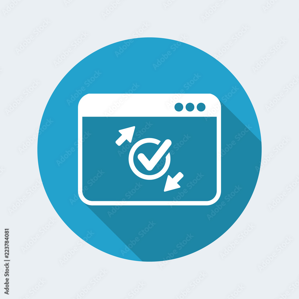 Check transfer window - Vector flat minimal icon Check transfer window - Vector flat minimal icon