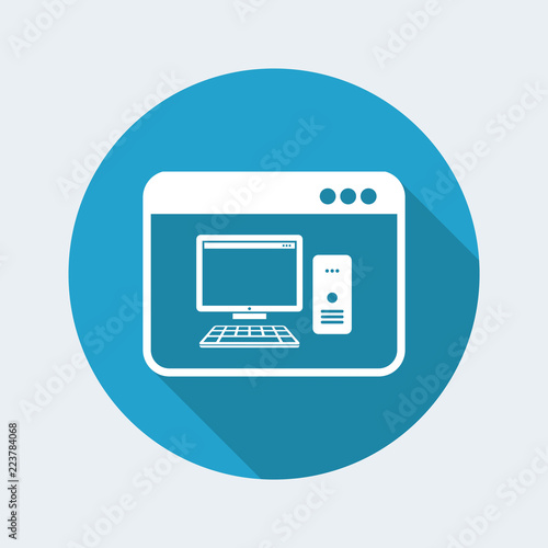 Computer application - Vector flat minimal icon