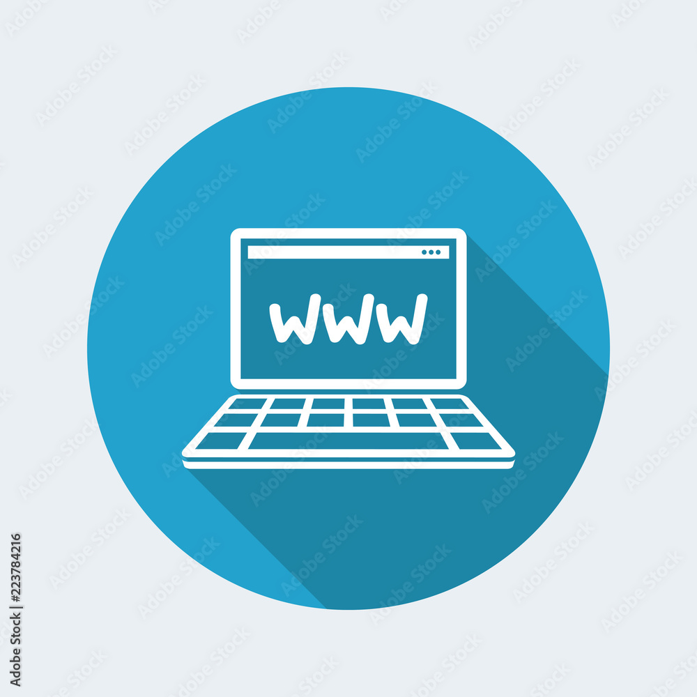 Web connection - Vector flat minimal icon Web connection - Vector flat minimal icon