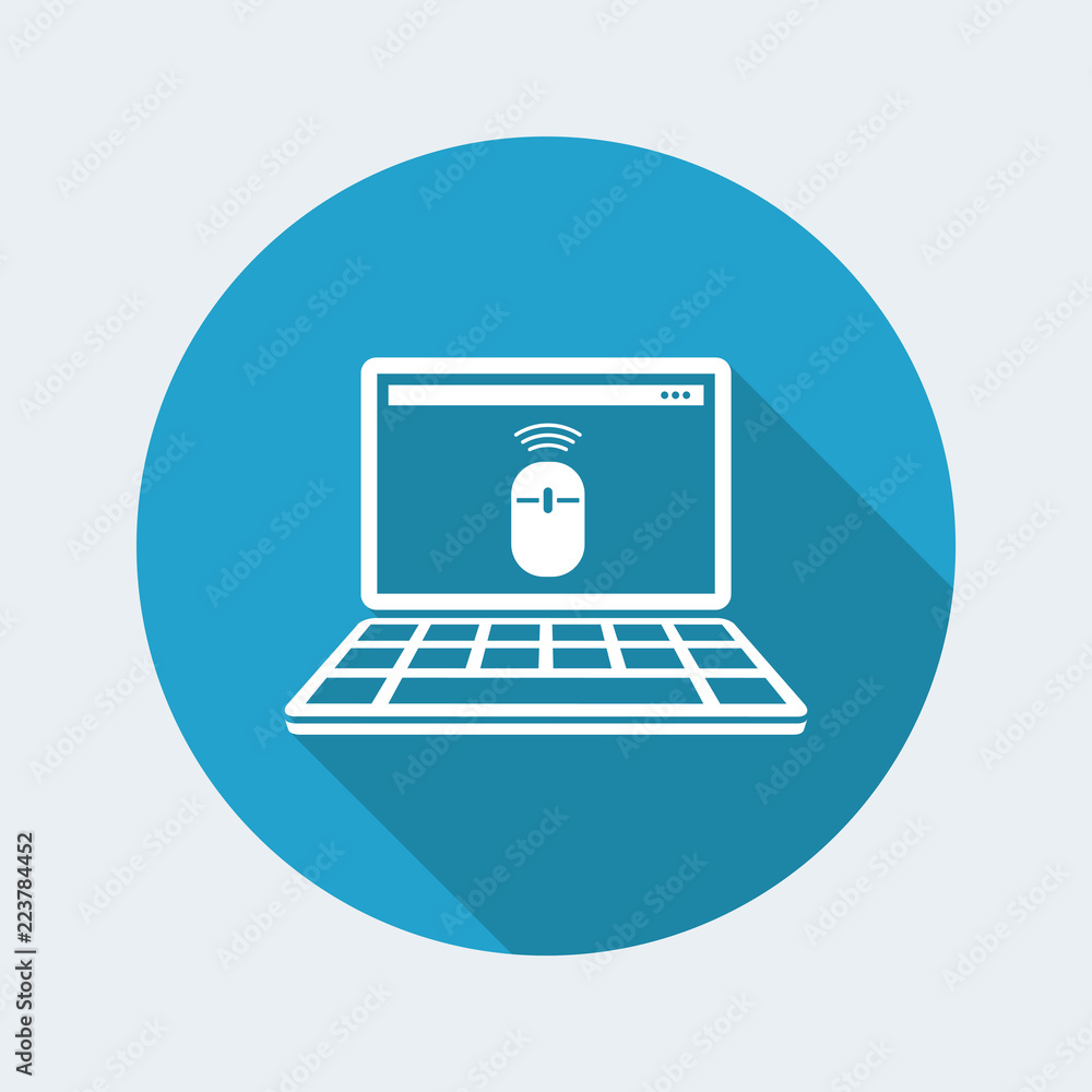 Wireless mouse - Vector flat minimal icon Wireless mouse - Vector flat minimal icon
