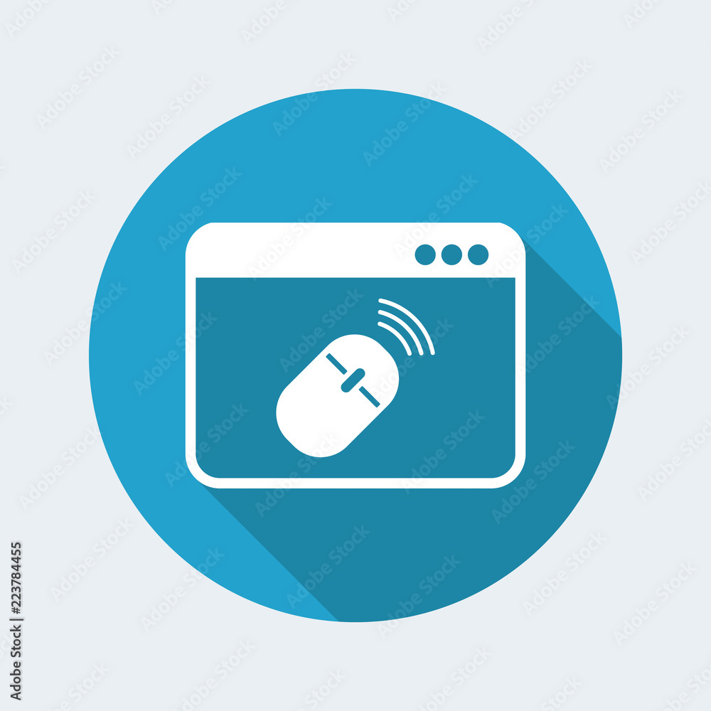 Wireless mouse - Vector flat minimal icon Wireless mouse - Vector flat minimal icon
