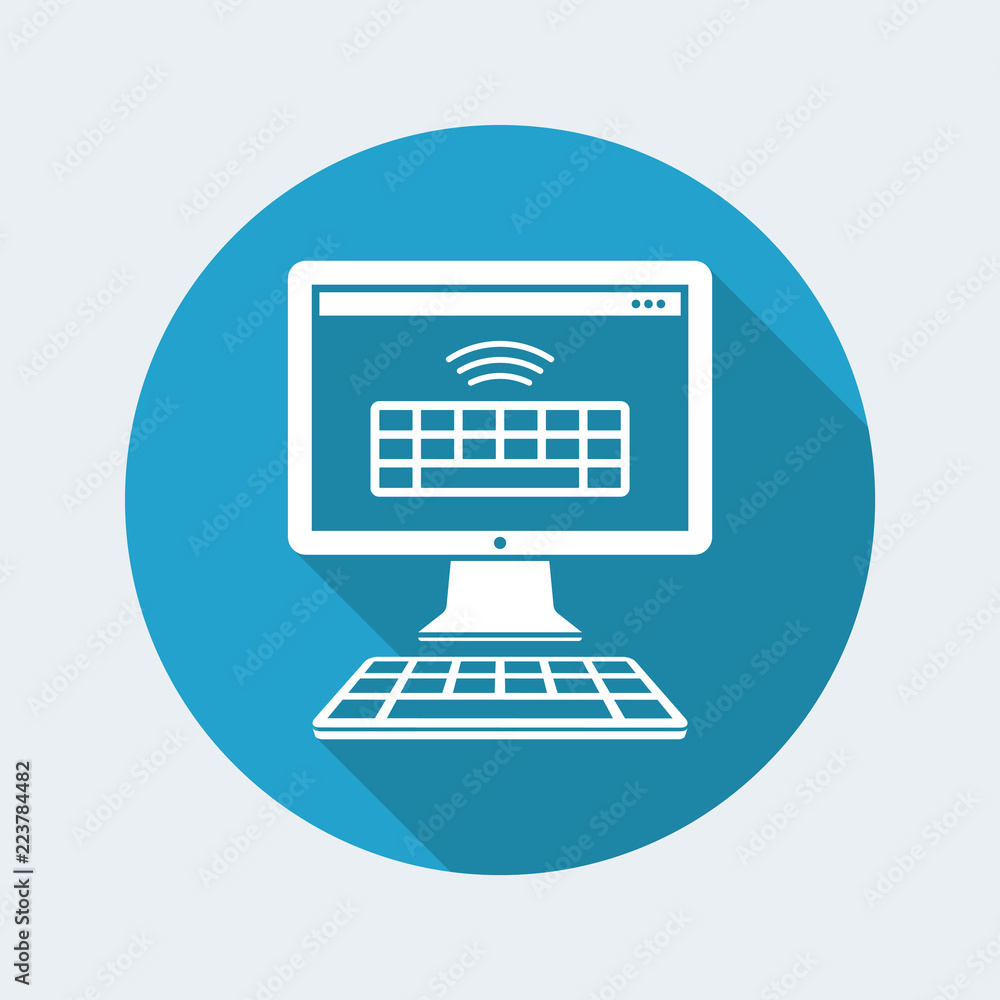 Wireless keyboard - Vector flat minimal icon Wireless keyboard - Vector flat minimal icon