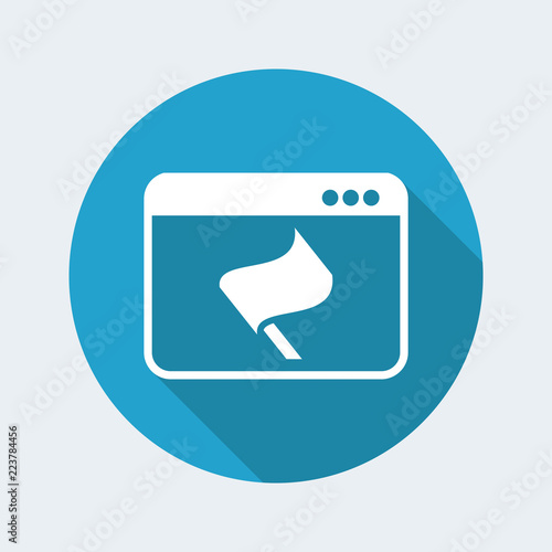 Target flag on application - Vector flat minimal icon