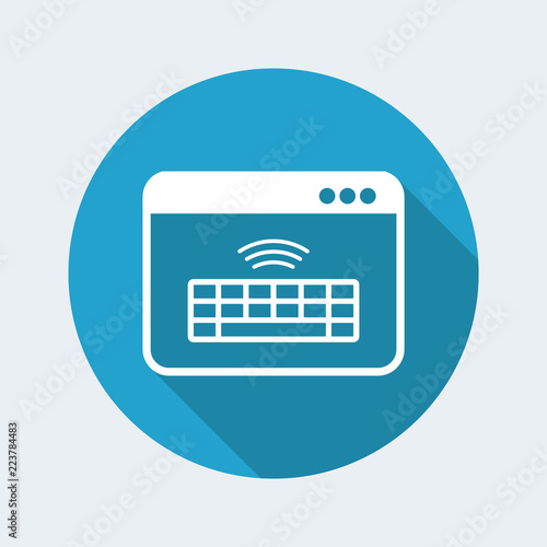 Wireless keyboard - Vector flat minimal icon photo