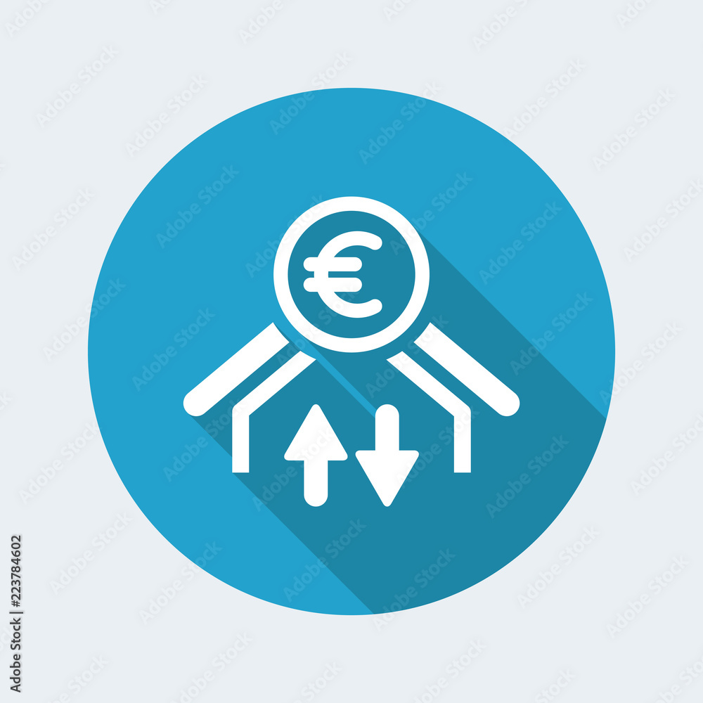 Money transfer icon - Euro