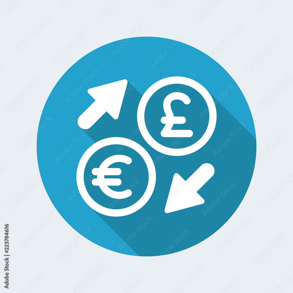 Euro/Sterling - Foreign currency exchange icon Euro/Sterling - Foreign currency exchange icon