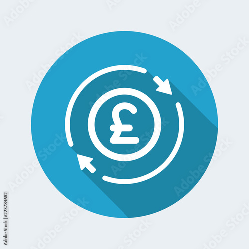 Money trade flat icon - Sterling