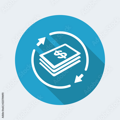 Money transfer icon - Dollars
