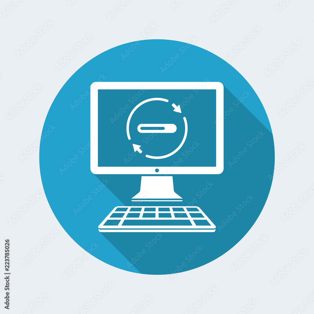 Bar progress computer icon Bar progress computer icon