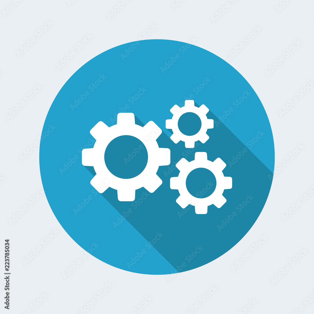 Gear flat single icon Gear flat single icon