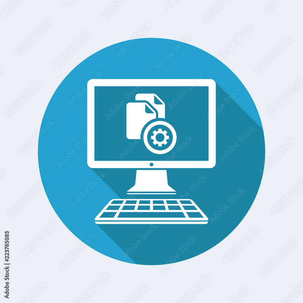 Computer data settings icon Computer data settings icon