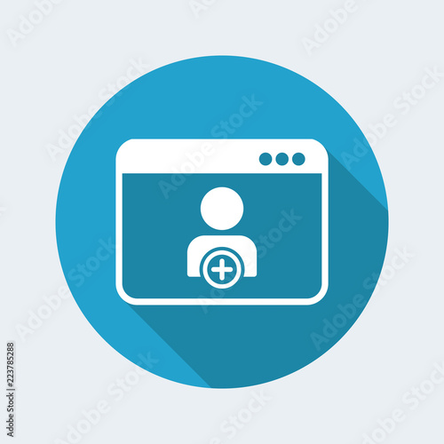 Free Download Add web contact - flat icon - GFXLoad