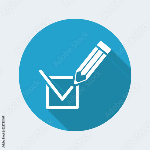 Election voting mark icon