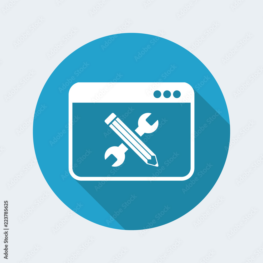 Wrench and pencil - Project vector icon Wrench and pencil - Project vector icon