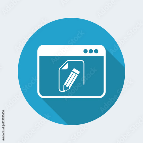 Customized document project - Vector flat icon