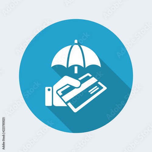 Secure credit card - Minimal vector icon