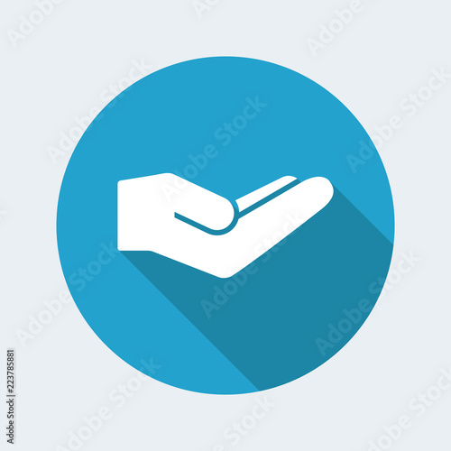 Hand in gesture of charity