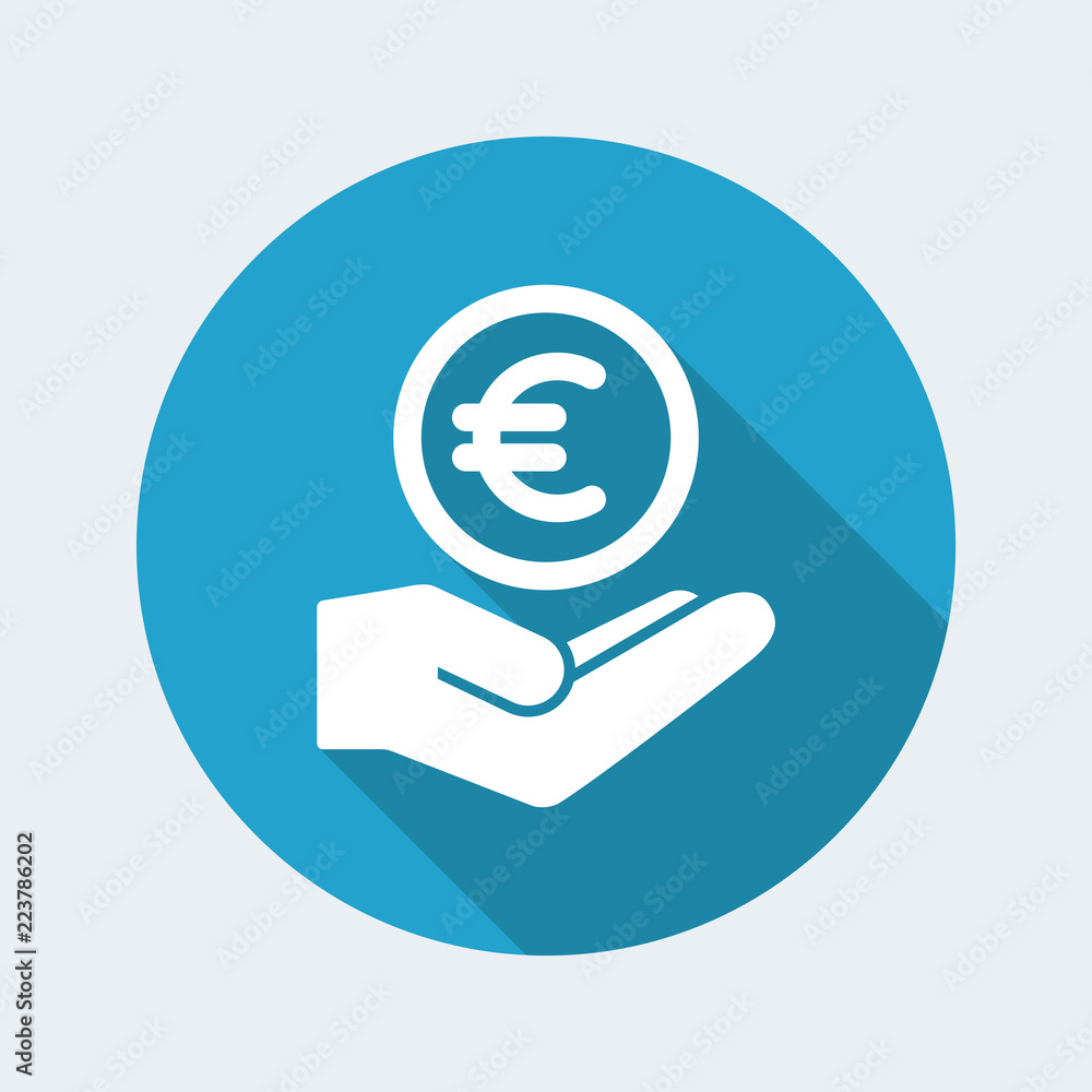 Bank services - Euro - Minimal modern icon Bank services - Euro - Minimal modern icon