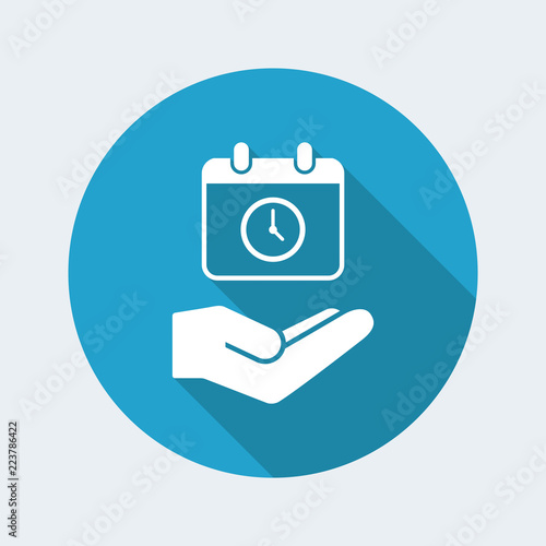 Appointment date and hour - Minimal vector icon