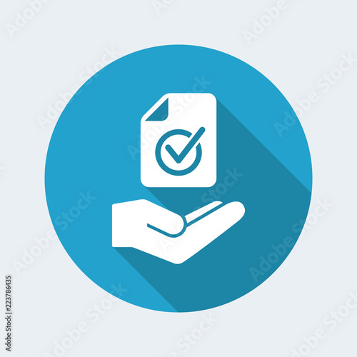 Checked document - Minimal vector icon