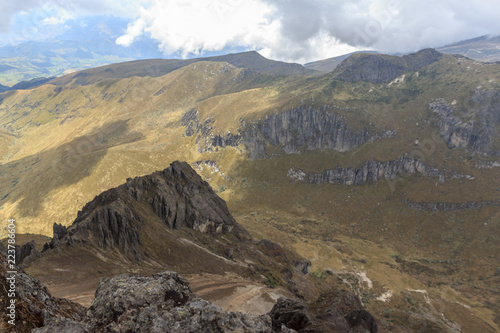 View from ruca pichincha over quito, ecuador