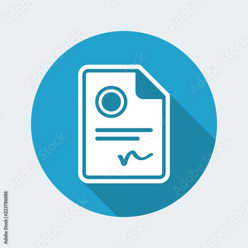 Document certified - Minimal icon