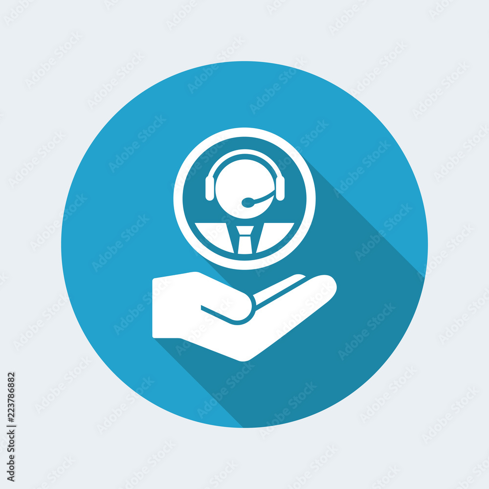 Phone assistance - Vector web icon Phone assistance - Vector web icon