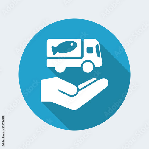 Food delivery service - Vector web icon