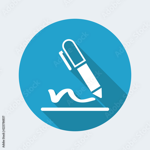 Signature concept - Vector web icon