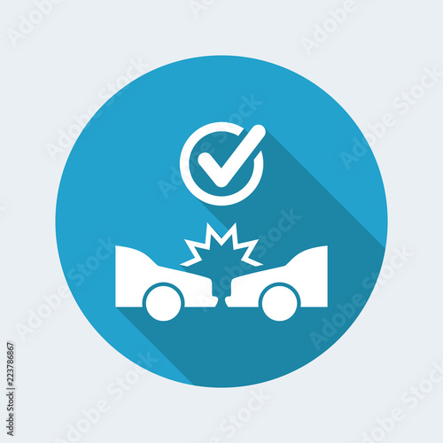 Car crash check - Vector web icon